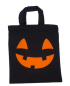 Preview: Kinder-Halloweentasche individuell bedruckt mit Kürbisgesicht und Namen