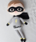 Preview: Superhelden Kuschelpuppe 50 cm, personalisierbar, mit Trage- und Aufhänge-Anhänger