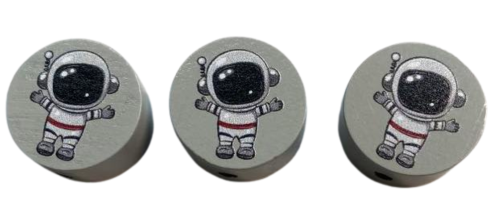 Graue Motivperle Astronaut