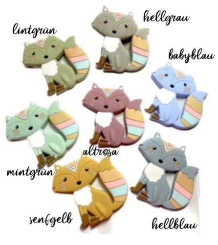 Schadstofffreier Silikon Beißring in Fuchsform für Babys