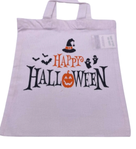 Kinder-Halloweentasche individuell bedruckt mit Halloween-Motiven und Namen