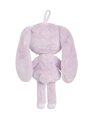 Kuscheliger Hase von hinten  in Flieder von Metoo, ideal für Babys und kleine Kinder, mit personalisierbarem Design und weichem Plüschmaterial.
