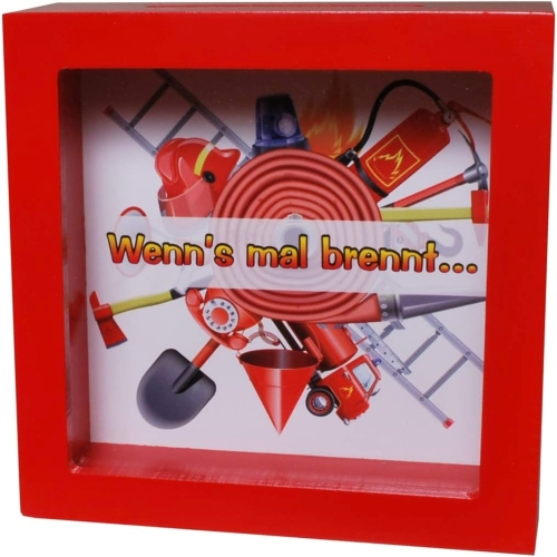 Originelle Notfall-Spardose mit witzigem Feuerwehr-Design, ideal als Geschenk