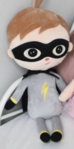 Metoo Superhelden-Kuscheltier 50 cm, Tuch abnehmbar, Name personalisierbar, ideal für Kinder