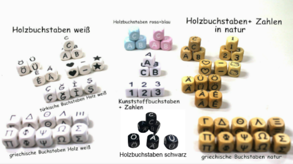 Schnullerkette mit Namen Küçük Prenses Mädchen Mashallah türkisch mit Stoffstern in babyrosa