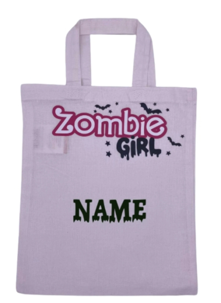 Gruselige Halloweentasche für Kinder, personalisiert mit Namen