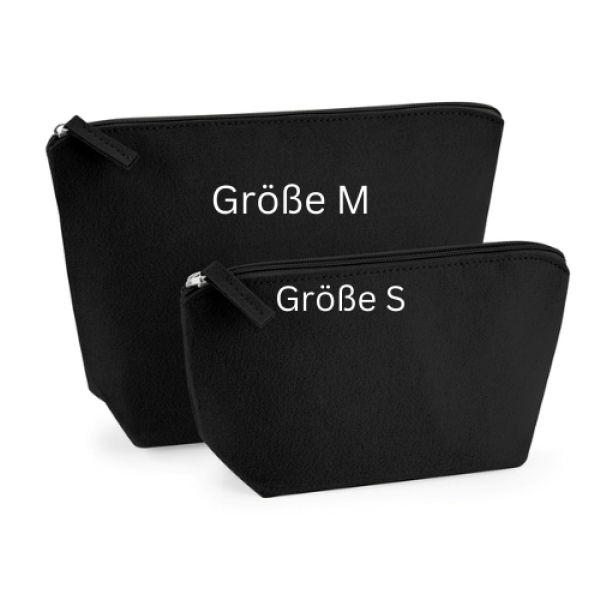 Kosmetikbeutel in schwarz, Größe S und M
