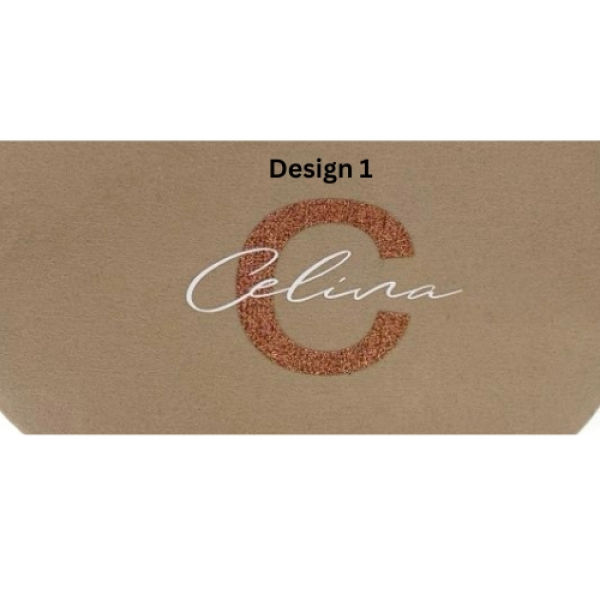 Kosmetibeutel Design 1 Mit Initial und Name