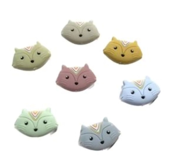 Motivperle Fuchs aus schadstofffreiem Silikon für Babyprodukte