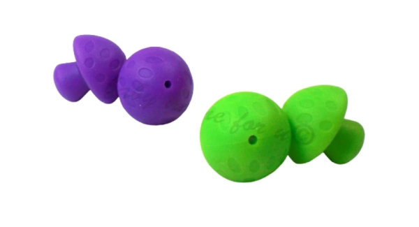 Silikonperle in Pilzform für Beißketten, farbenfroh und sicher für Babys.