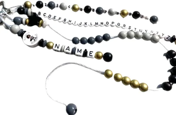 Personalisierte Rechenkette Superheld mit Namen, ABC und Zahlen bis 20, Einschulungsgeschenk für Jungen