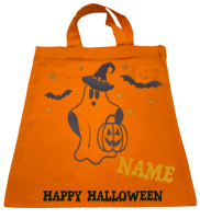 Halloween Tasche mit Namen Gespenst