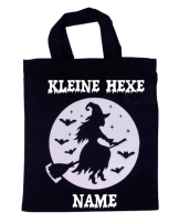 Halloween Tasche mit Namen Kleine Hexe