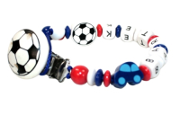 Schnullerkette mit Namen Fussball Auto