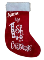 XXL Nikolausstiefel My First Christmas mit Namen personalisiert für Weihnachten