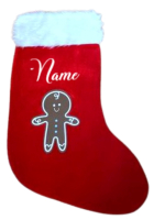 Personalisierter Nikolausstiefel mit Lebkuchen-Jungen-Motiv als Weihnachtsgeschenk